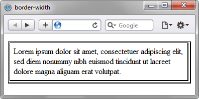 Применение свойства border-width