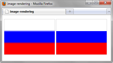 Результат использования image-rendering с разными значениями