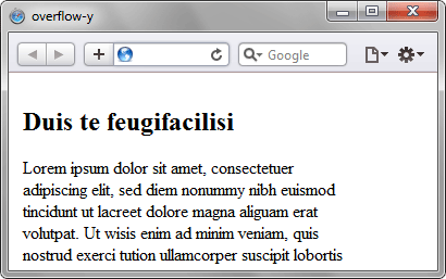 Применение свойства oveflow-y